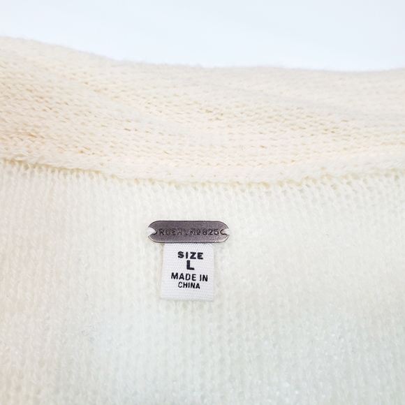 Ruehl No. 925 Wool Sweater - Size L Cream - Picture 3 of 9